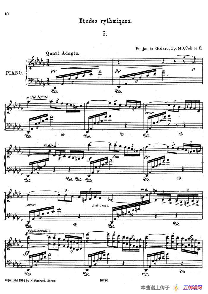 Etudes Rythmiques Op.149（节奏练习曲集）（3）