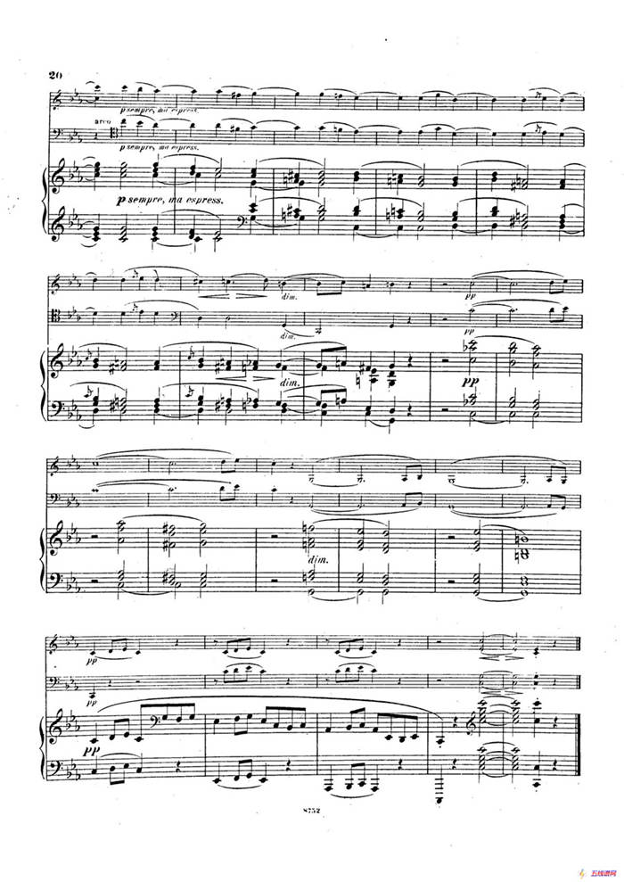 Piano Trio No.3 in c Minor Op.101（c小调第三钢琴三重奏）