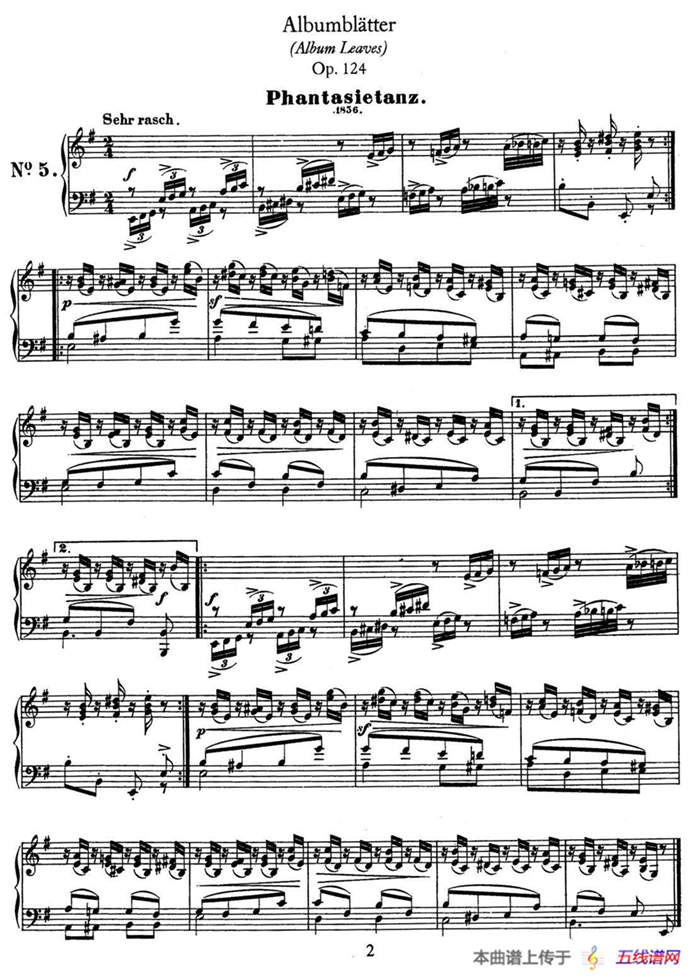 Albumblätter Op.124（纪念册页）（No.5）