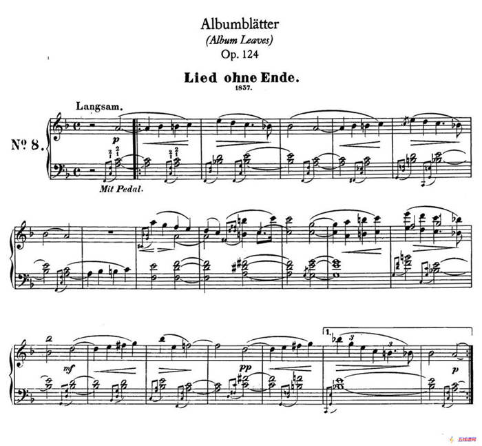 Albumblätter Op.124（纪念册页）（No.8）
