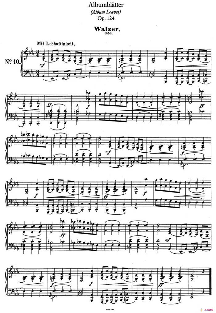 Albumblätter Op.124（纪念册页）（No.10）