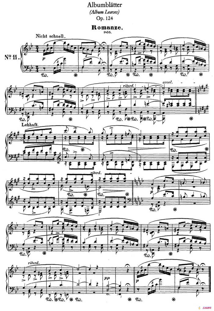 Albumblätter Op.124（纪念册页）（No.11）