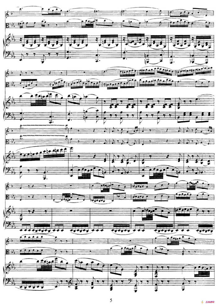 Piano Trio no.2 in E-flat Major K.498（降E大调钢琴三重奏）