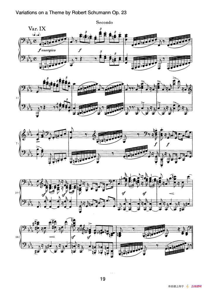 ​Variations on a Theme by Robert Schumann Op.23（舒曼主题变奏曲）（四手联弹）