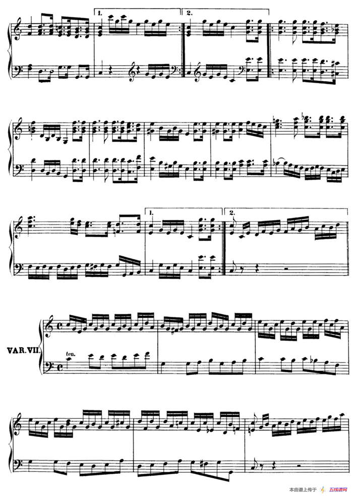 7 Variations in C WoO 78（C大调英国国歌变奏曲）