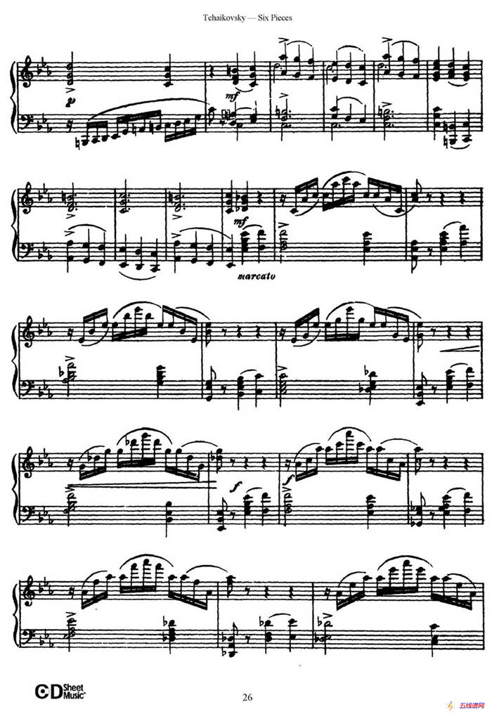 Six Pieces Op.51（6首小品·3）