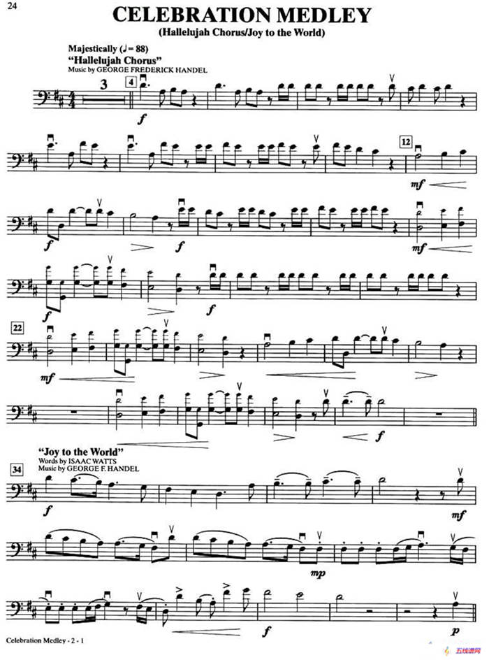 CELEBRATION MEDLEY（大提琴分谱）