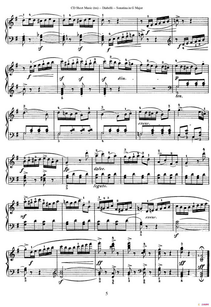 4 Piano Sonatinas（4首钢琴小奏鸣曲）（Op.151 No.1）