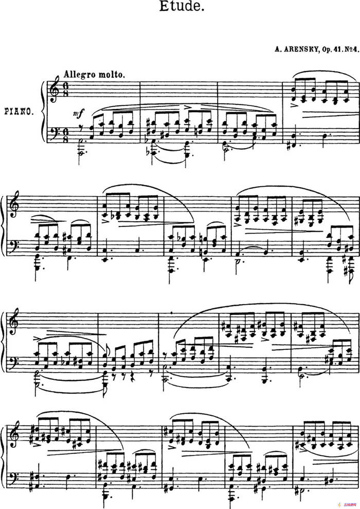 Quatre Etudes Op.41 Op.4（4首练习曲·4）