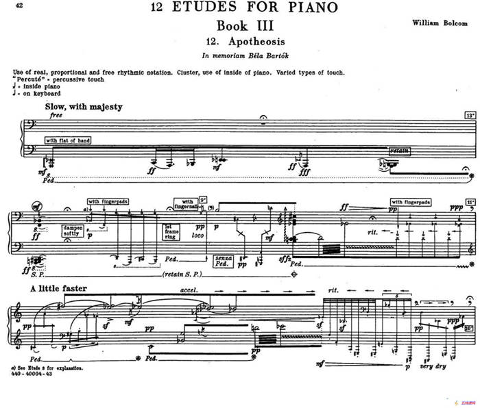 12 Etudes for Piano（博尔科姆12首钢琴练习曲·12）