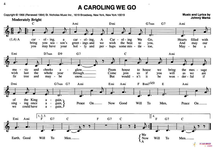 A CAROLING WE GO