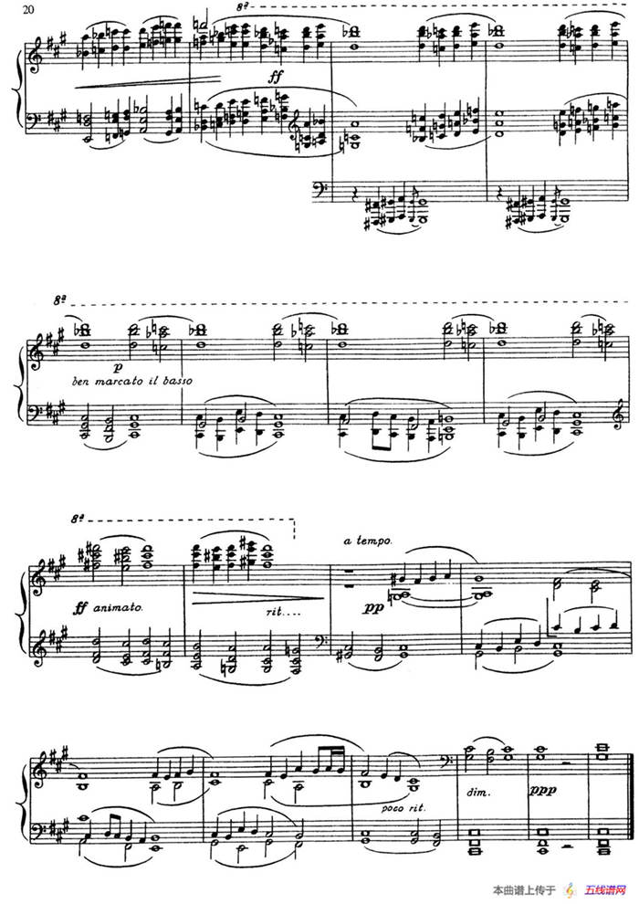 5首卡斯蒂利亚奏鸣曲（Ⅱ sonata en fa sosotenido menor）