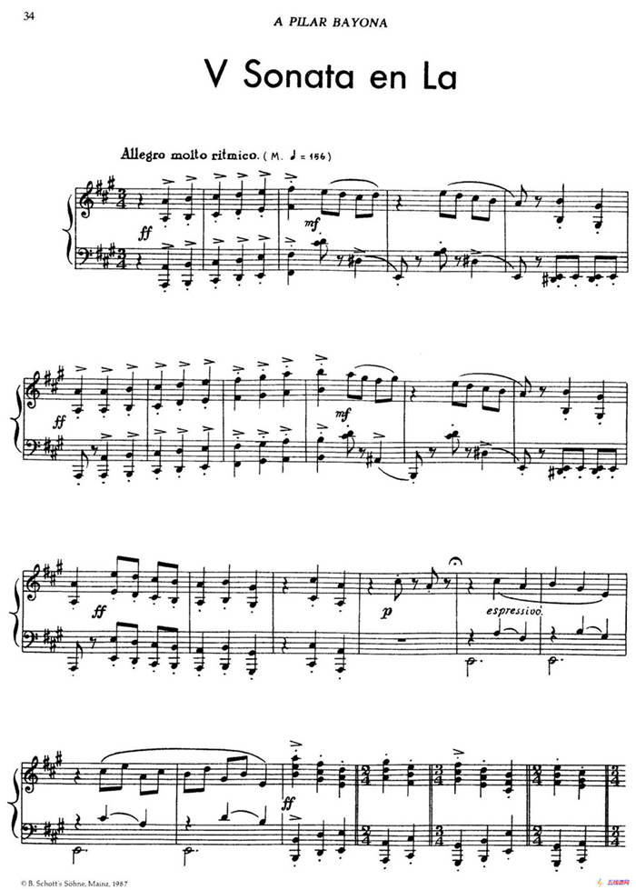5首卡斯蒂利亚奏鸣曲（Ⅴ Sonata en La）