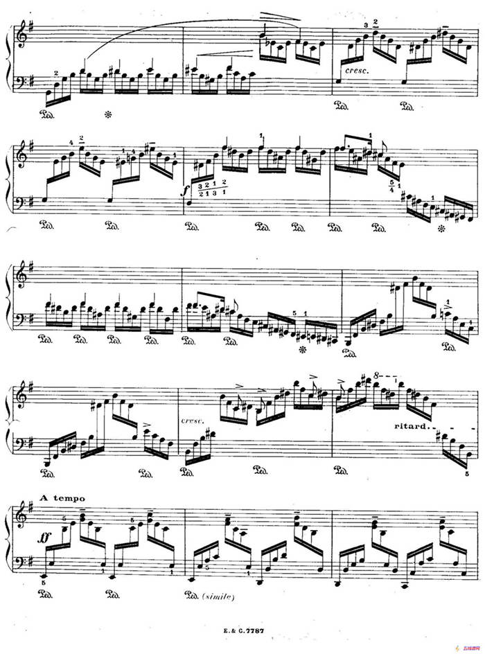 12 Etudes For The Left Hand Op.92 No.4（12首为左手而作的钢琴练习曲）