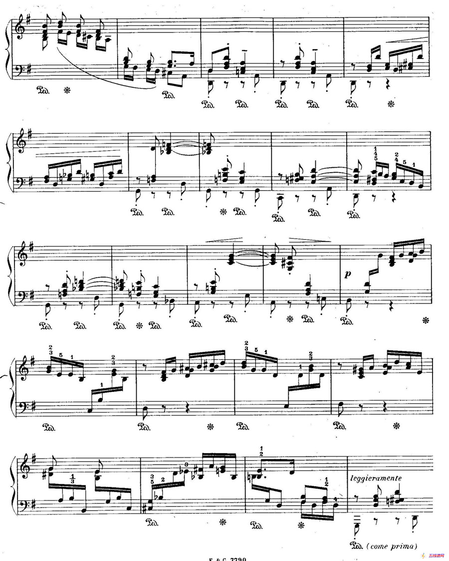 12 Etudes For The Left Hand Op.92 No.7（12首为左手而作的钢琴练习曲）