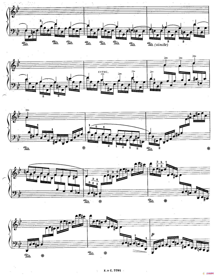 12 Etudes For The Left Hand Op.92 No.8（12首为左手而作的钢琴练习曲）