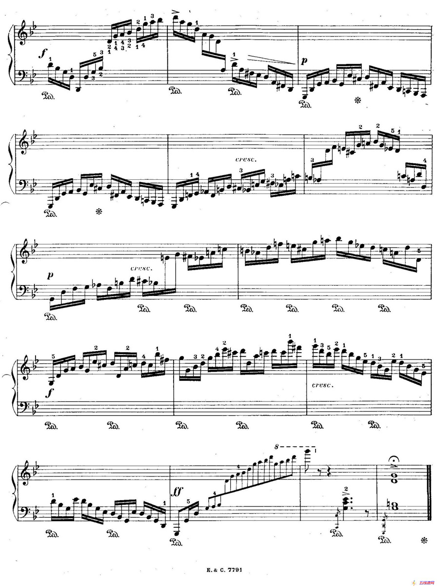 12 Etudes For The Left Hand Op.92 No.8（12首为左手而作的钢琴练习曲）