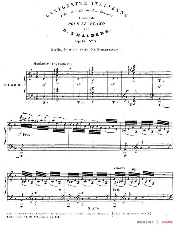 Canzonette Italienne Op.36-5（意大利小歌曲）