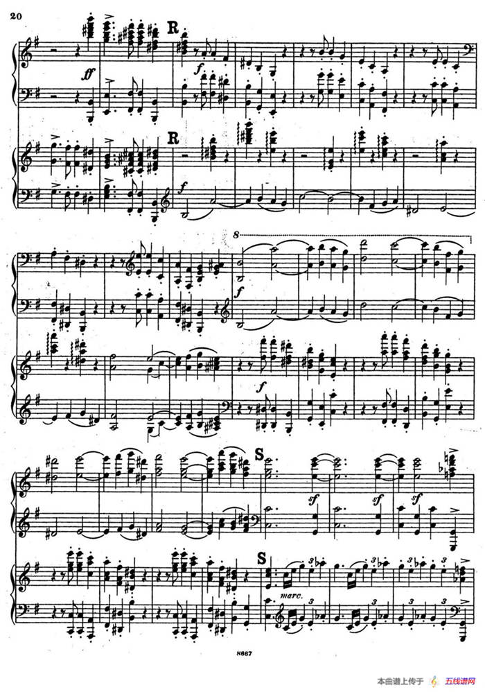 Symphony No.4 in e Minor Op.98（e小调第四交响曲·双钢琴）