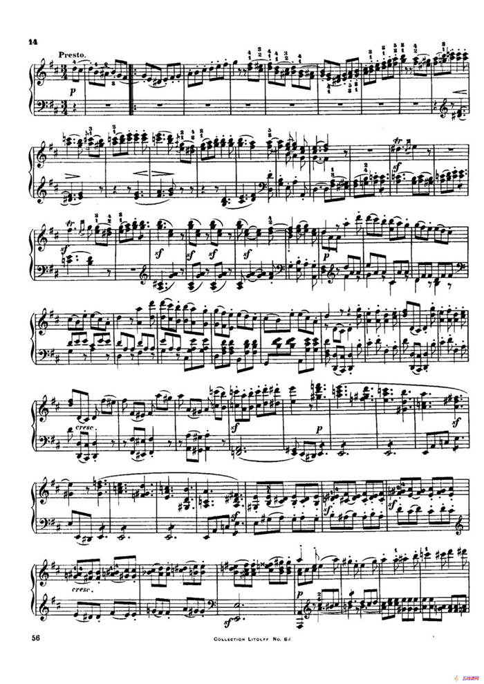 String Quartet No.3 in D Major Op.18-3（D大调第三弦乐四重奏·钢琴独奏版）