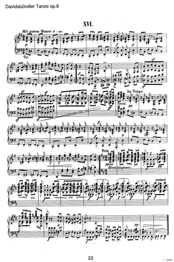 Davidsbundler Tanze Op.6（大卫同盟舞曲）