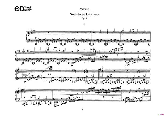 Suite Pour Le Piano Op.8（钢琴组曲·Ⅰ）