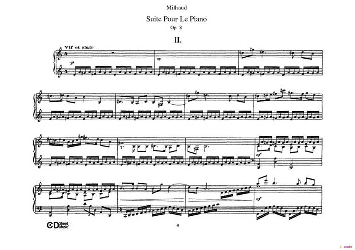 Suite Pour Le Piano Op.8（钢琴组曲·Ⅱ）