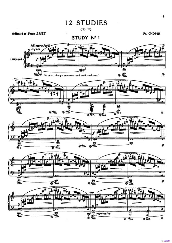 12 Etudes Op.10 柯尔托教学版（12首练习曲·1）