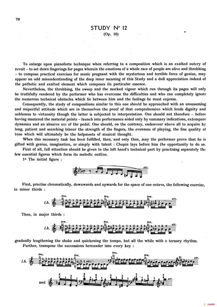 12 Etudes Op.10 柯尔托教学版（12首练习曲·12）