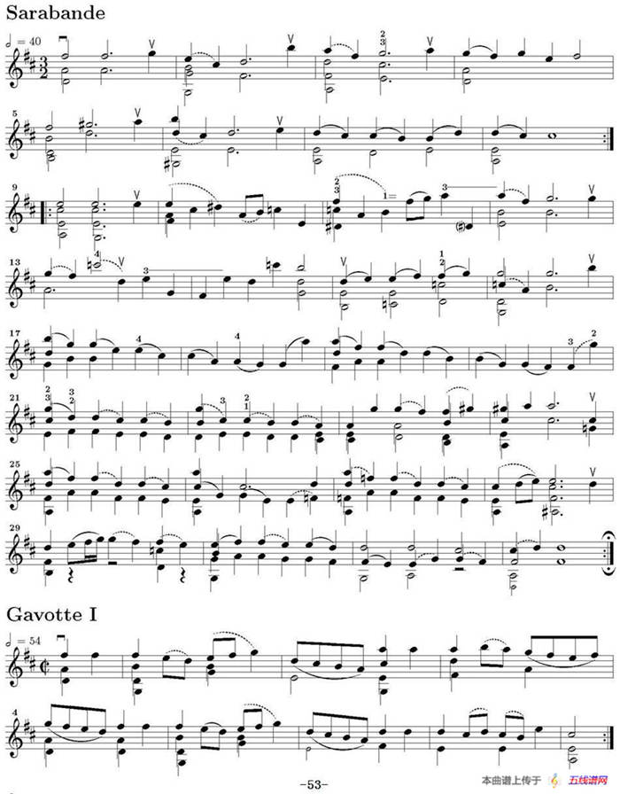 Six Suite Violincello Solo senza Basso（Suite VI）（6首无伴奏大提琴组曲·Ⅵ）