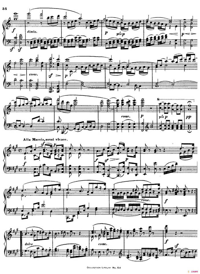 String Quartet No.15 in a Minor Op.132（a小调第十五弦乐四重奏·钢琴独奏版）