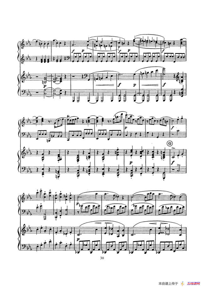 根据21首钢琴奏鸣曲改编的双钢琴版钢琴奏鸣曲四首（第二首）