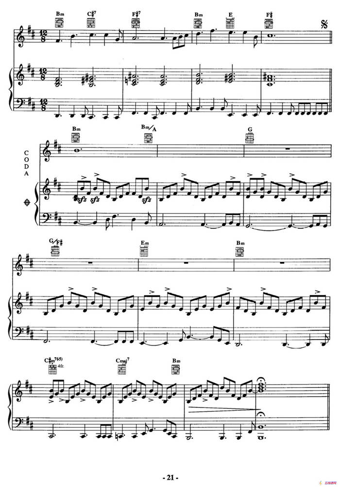 电影配乐大师莫瑞康最佳20首钢琴谱（Best of Ennio Morricone·5）