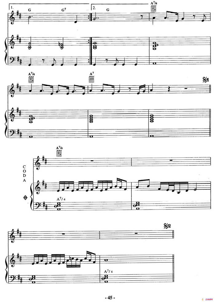 电影配乐大师莫瑞康最佳20首钢琴谱（Best of Ennio Morricone·13）