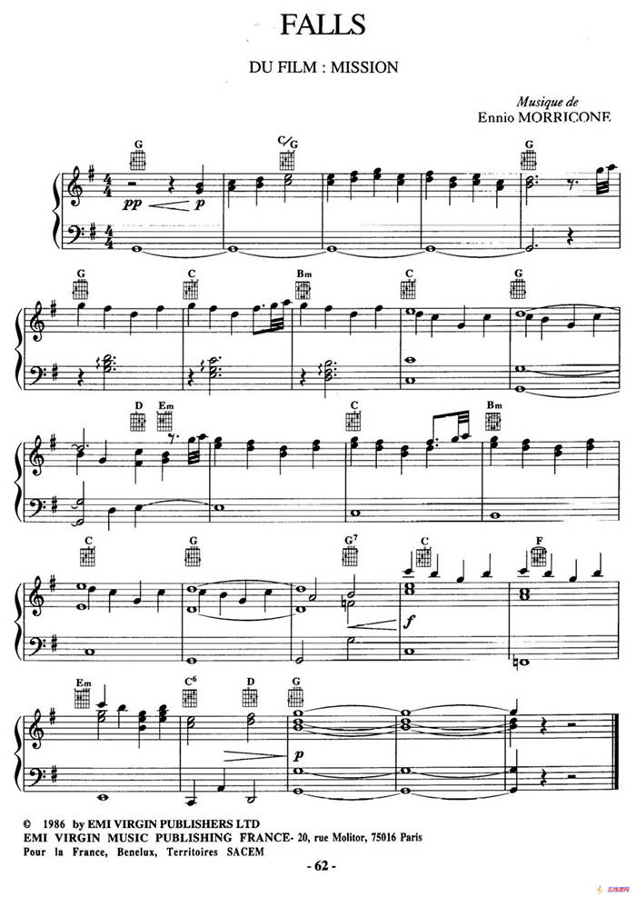 电影配乐大师莫瑞康最佳20首钢琴谱（Best of Ennio Morricone·18）