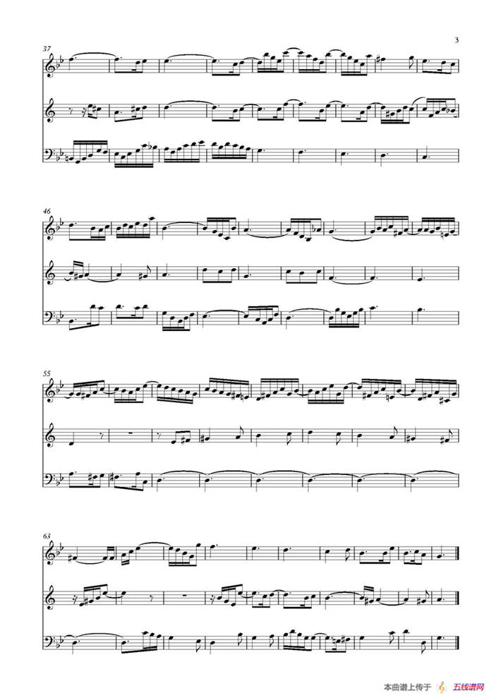 g小调序曲11 BWV 797（三重奏）