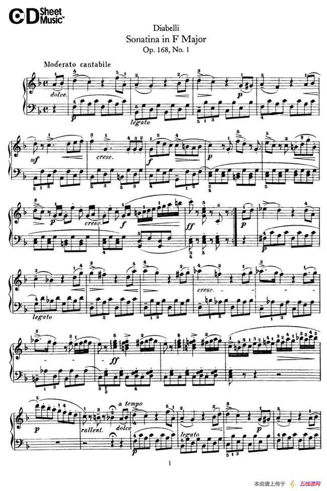 7 Piano Sonatinas Op.168（7首钢琴小奏鸣曲 No.1）