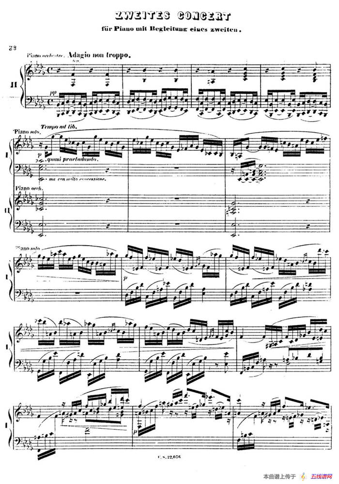Piano Concerto No.2 in F Major Op.35（F大调第二钢琴协奏曲·Ⅱ·双钢琴）