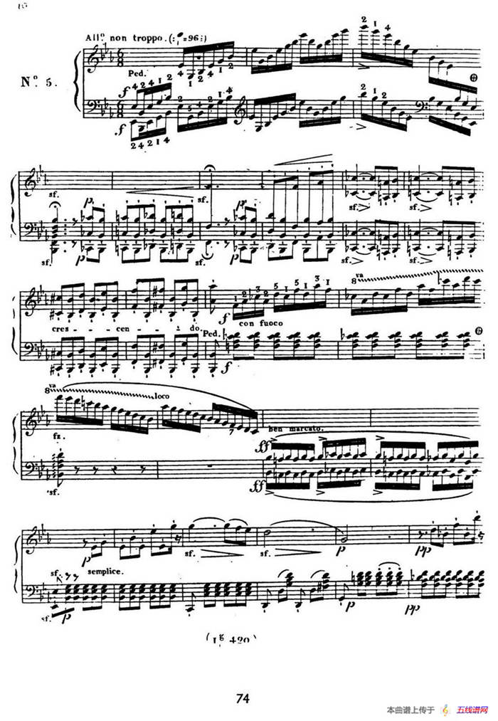 24 Exercices et Preludes Op.21（24首前奏练习曲·5）