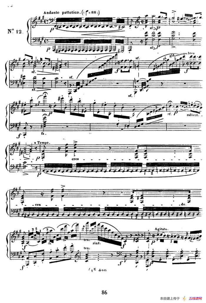 24 Exercices et Preludes Op.21（24首前奏练习曲·12）