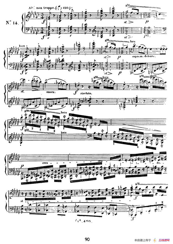 24 Exercices et Preludes Op.21（24首前奏练习曲·14）