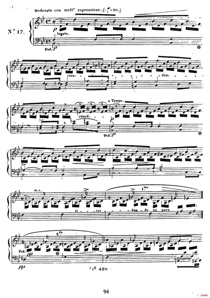 24 Exercices et Preludes Op.21（24首前奏练习曲·17）