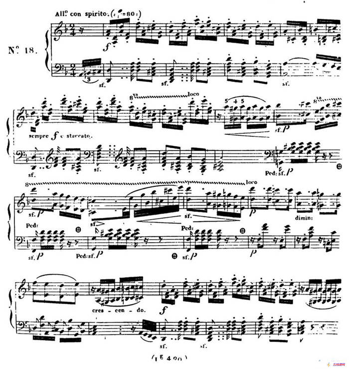 24 Exercices et Preludes Op.21（24首前奏练习曲·18）