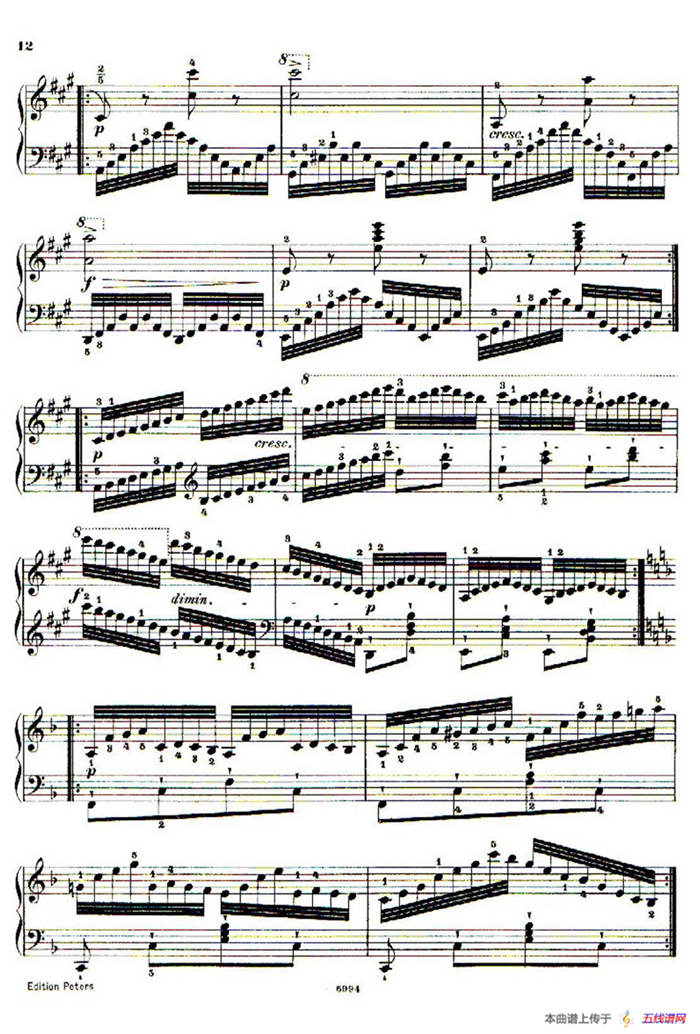 School of the Virtuoso Op.365（60首钢琴高级练习曲·4）