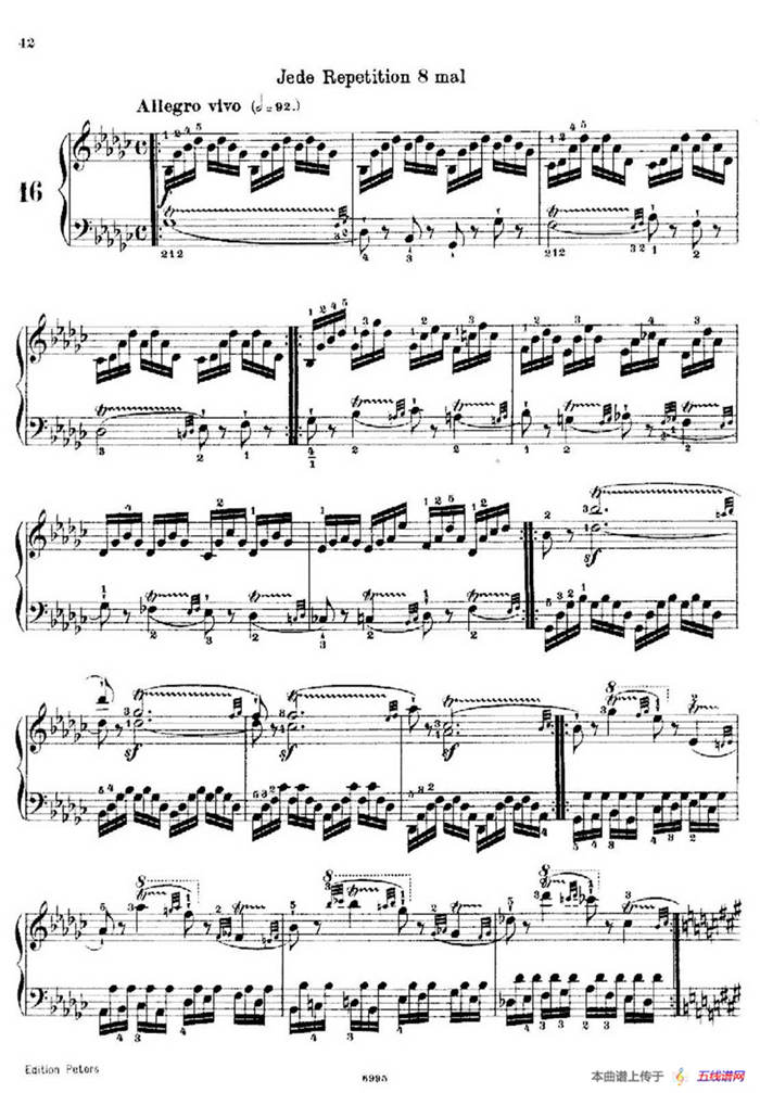 School of the Virtuoso Op.365（60首钢琴高级练习曲·16）