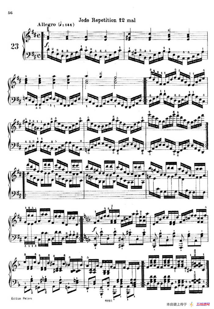 School of the Virtuoso Op.365（60首钢琴高级练习曲·23）