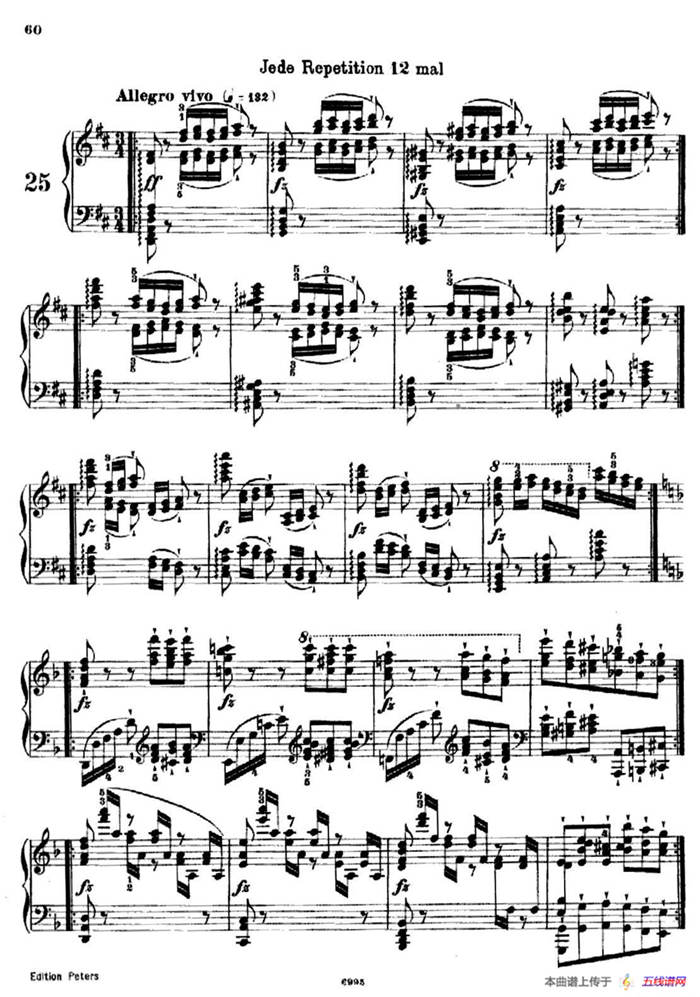 School of the Virtuoso Op.365（60首钢琴高级练习曲·25）