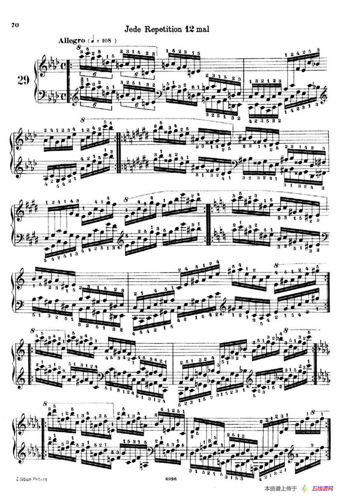School of the Virtuoso Op.365（60首钢琴高级练习曲·29）