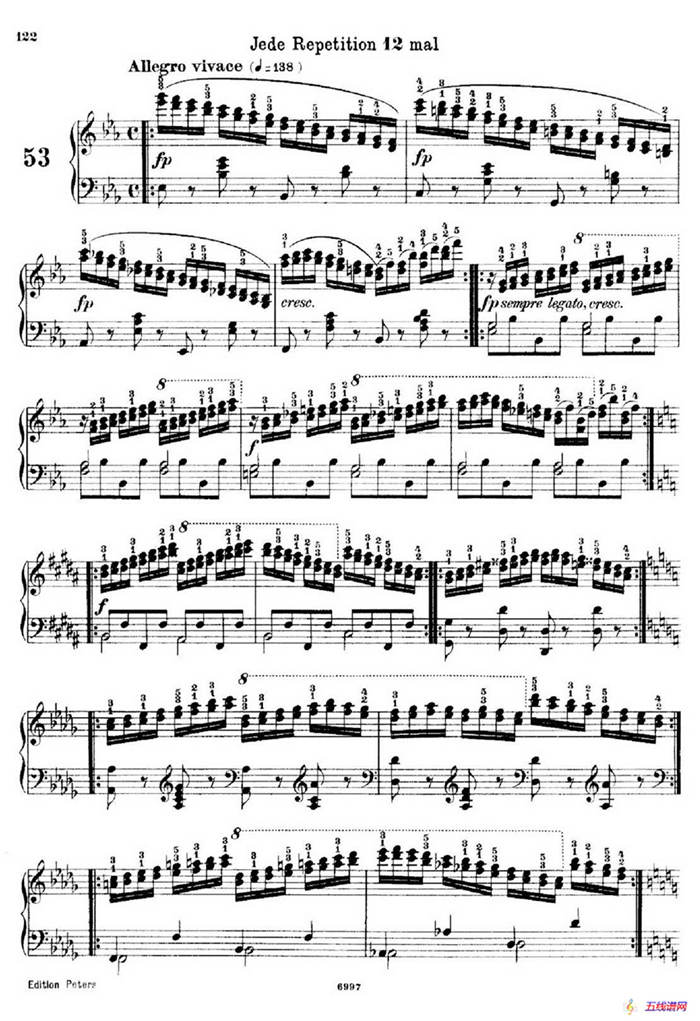 School of the Virtuoso Op.365（60首钢琴高级练习曲·53）