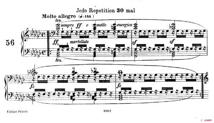 School of the Virtuoso Op.365（60首钢琴高级练习曲·56）